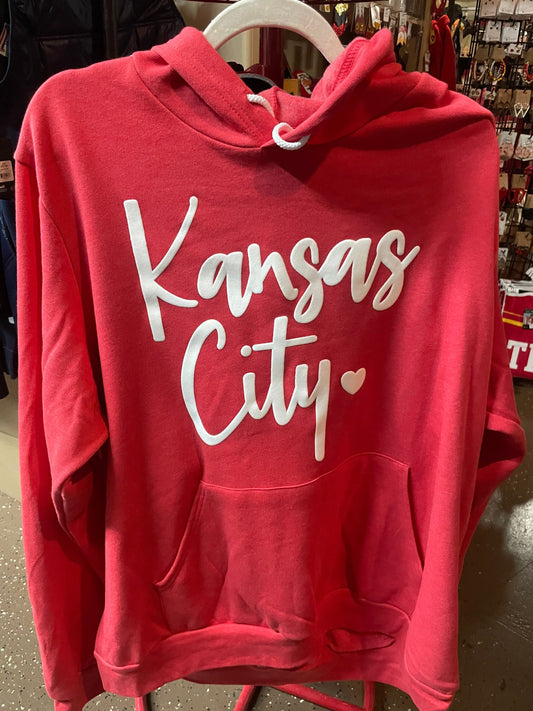 Kansas City Football Puff Ink Football Sweatshirt