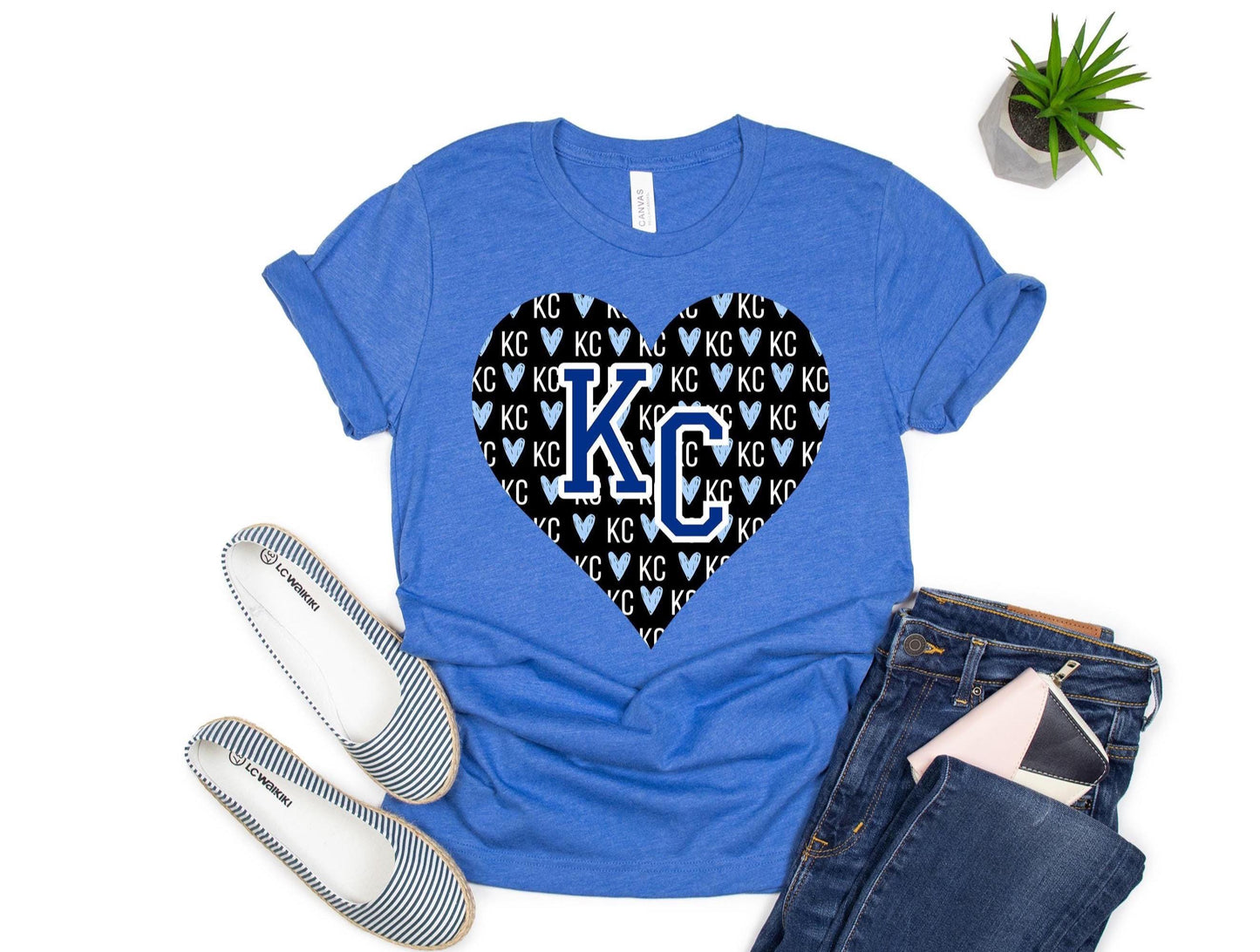 Kansas City Baseball Heart T-shirt