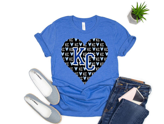 Kansas City Baseball Heart T-shirt