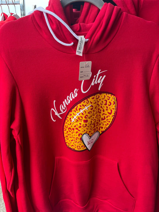 Kansas City Leopard Print Football Sweatshirt