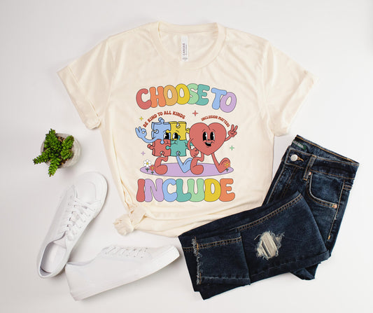 Chose to Include Tee, Autism Awareness Tee, Autism Mama Tee, Autism Advocate Tee, Special Education Tee, Neurodiversity Tee, SPED Teacher