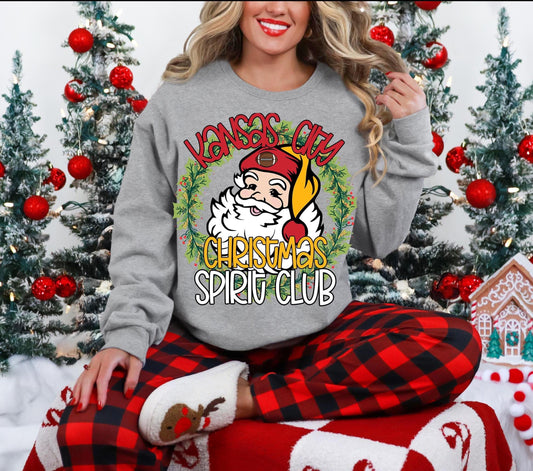 Kansas City Santa Christmas Spirit Club Crewneck Sweatshirt
