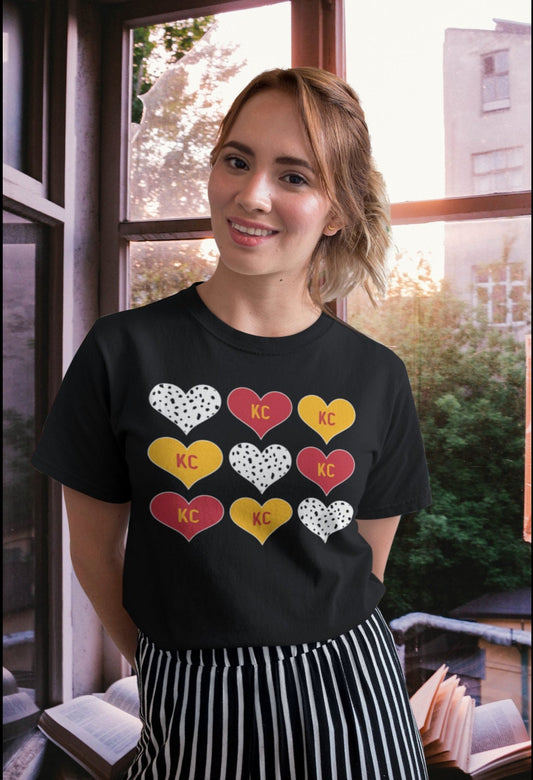 Kansas City Football Heart Galore T-shirt