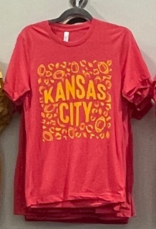 Kansas City Leopard Football T-shirt
