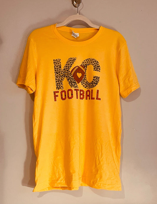 Leopard Kansas City Football T-shirt