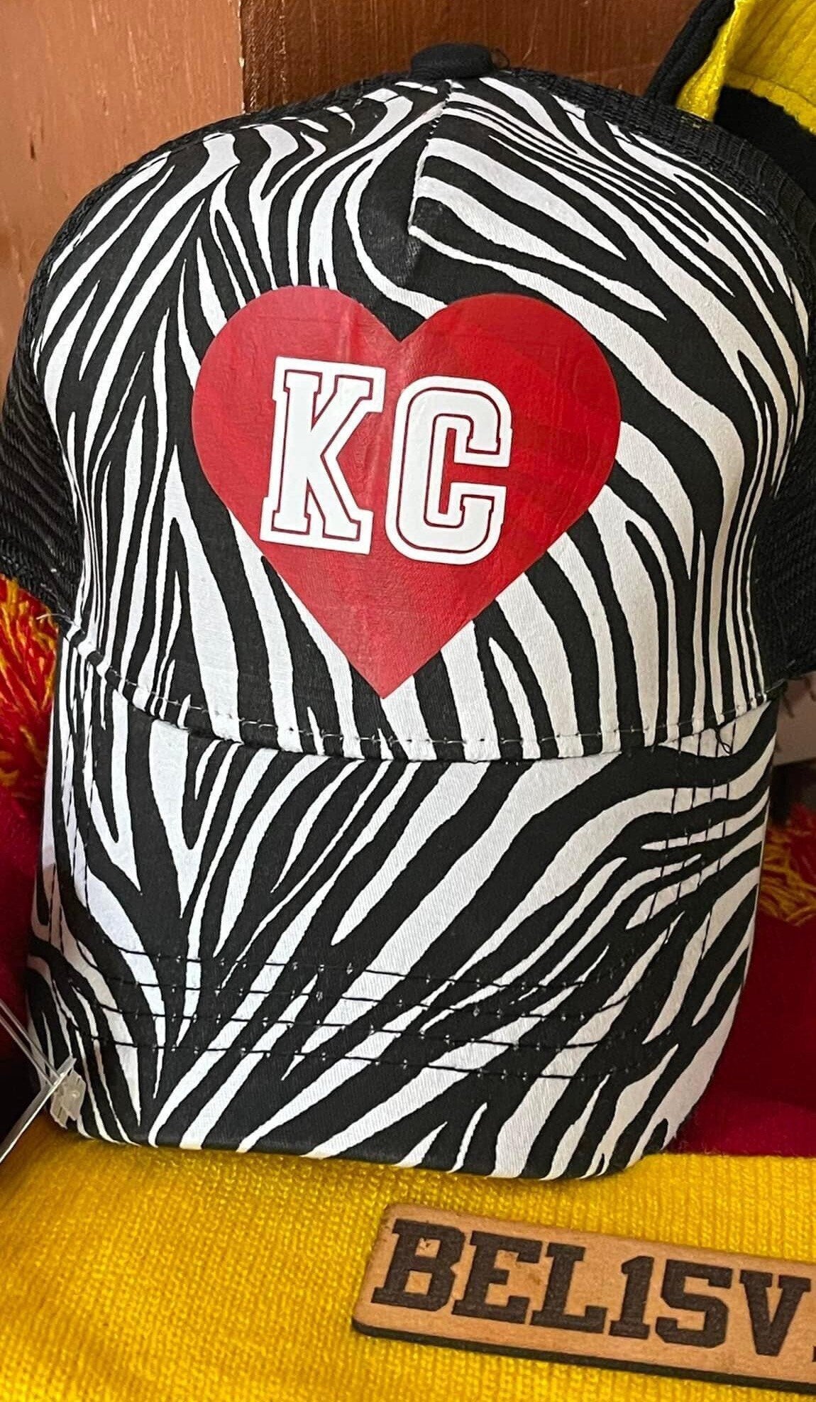 KC Football Zebra Print Hat