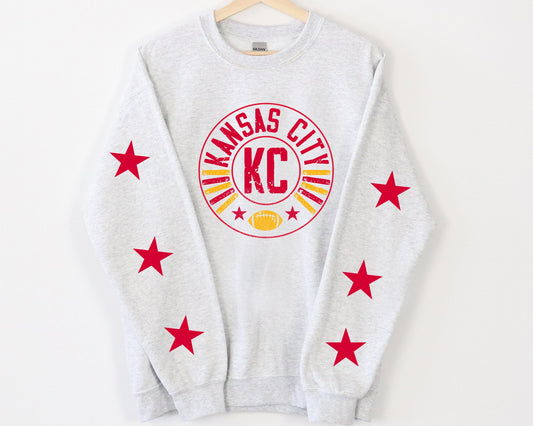 Kansas City Football Stars Crewneck  Sweatshirt