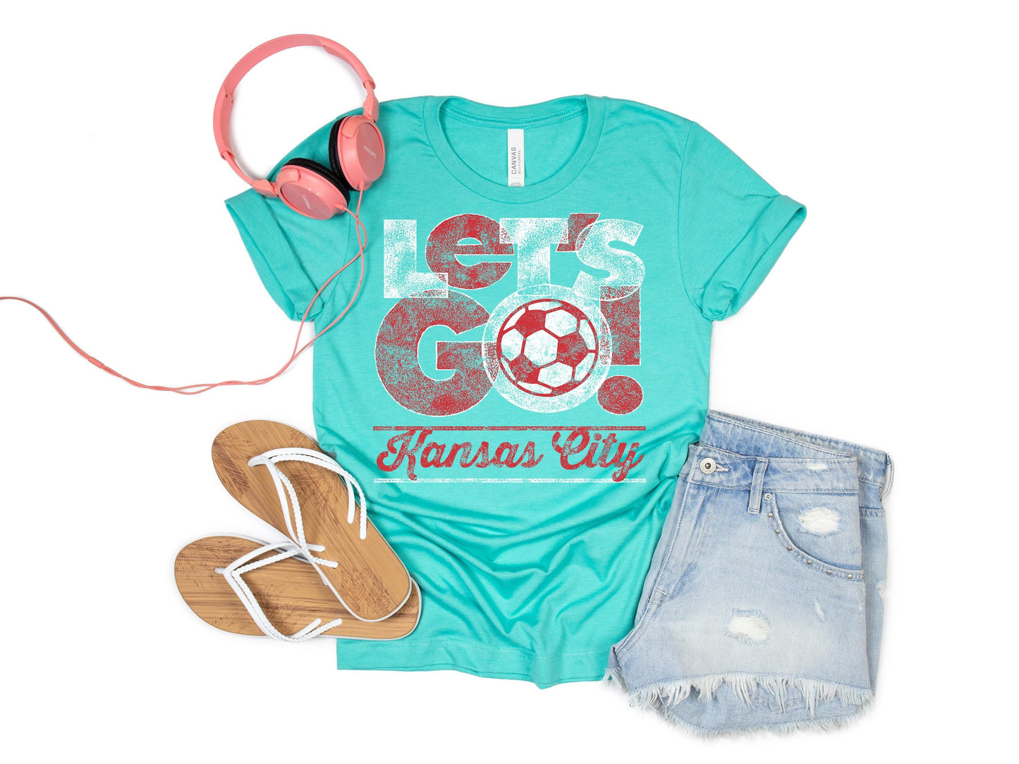 Kansas City Let's Go KC Women's Soccer T-shirt