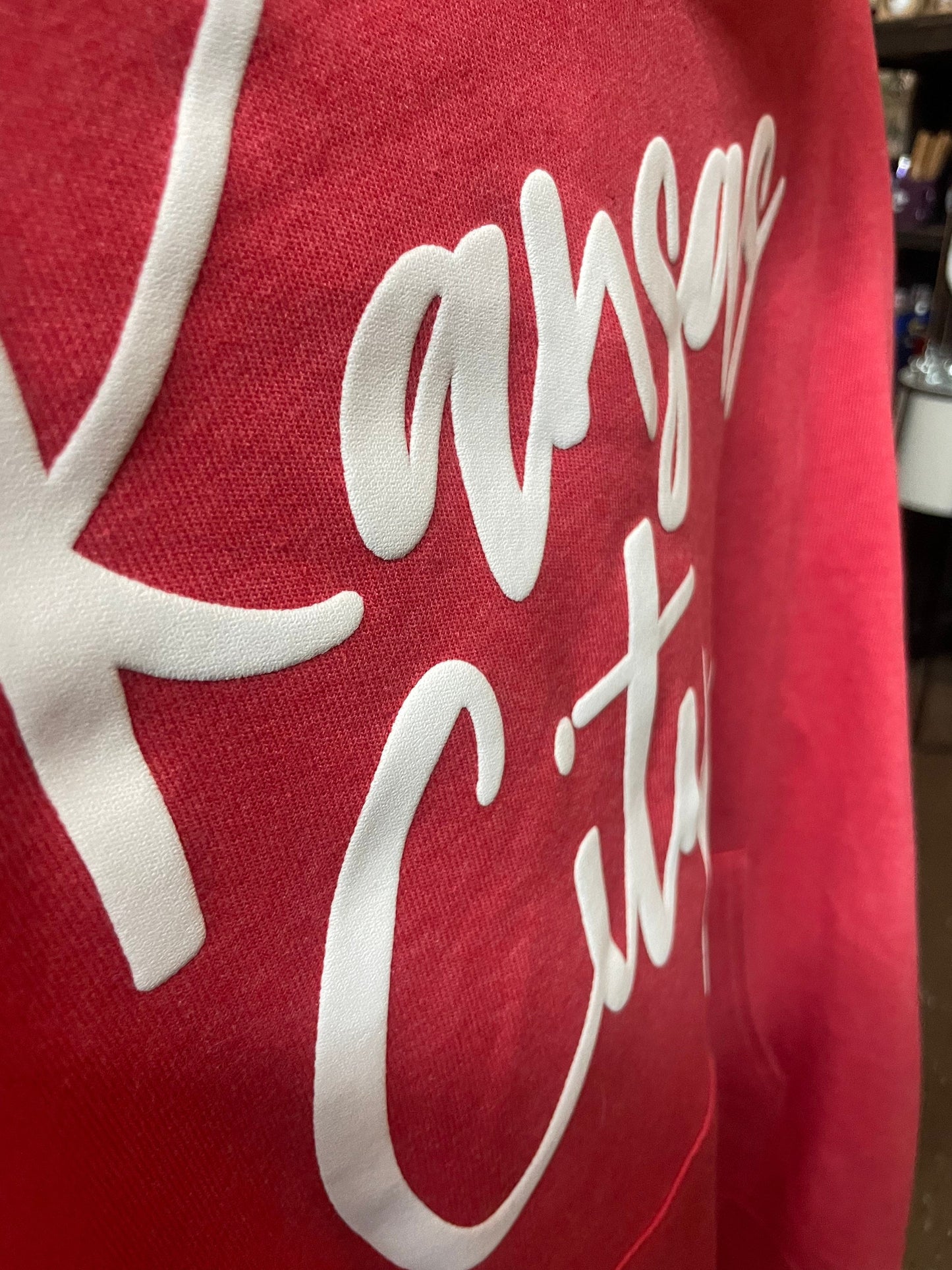 Kansas City Football Puff Ink Football Sweatshirt