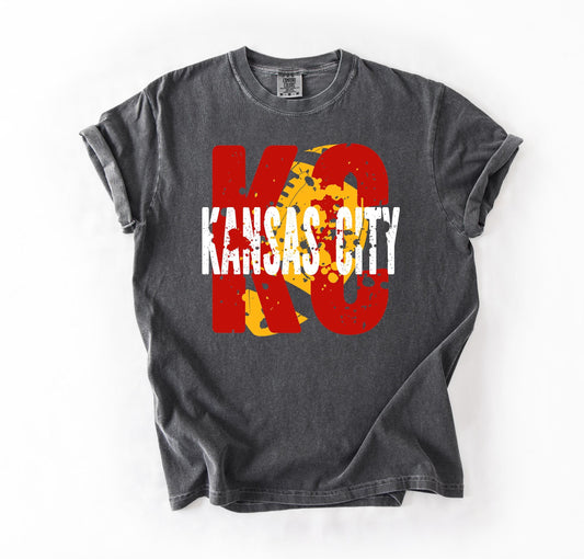 Kansas City Football Splatter T-shirt