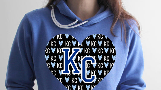 Kansas City Baseball Heart Sweatshirt