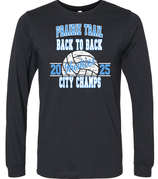 Prairie Trail Middle School Volleyball City Champs Long Sleeve Shirt