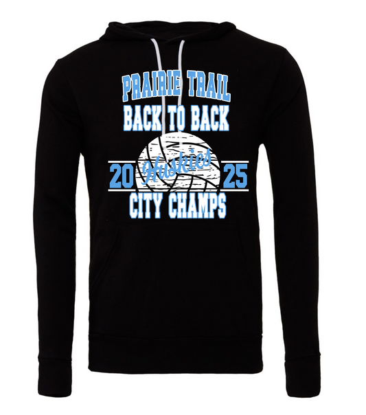 Prairie Trail Middle School Volleyball City Champs Hoodie