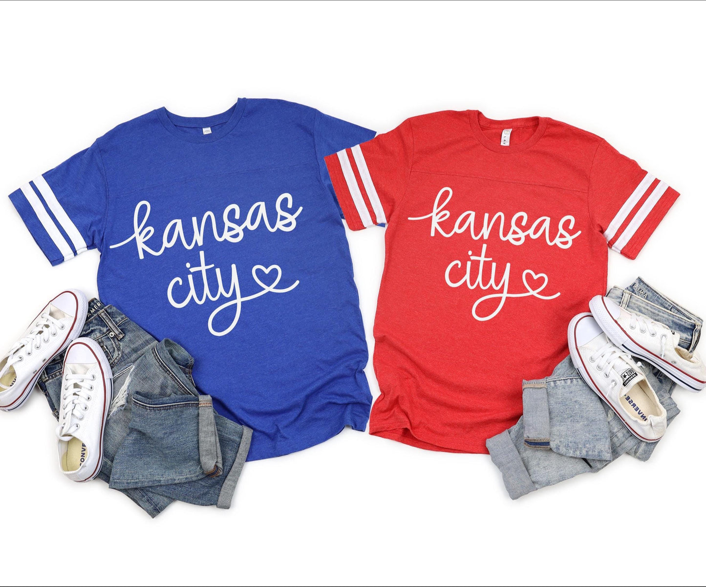 Kansas City Football Red Jersey T-shirt