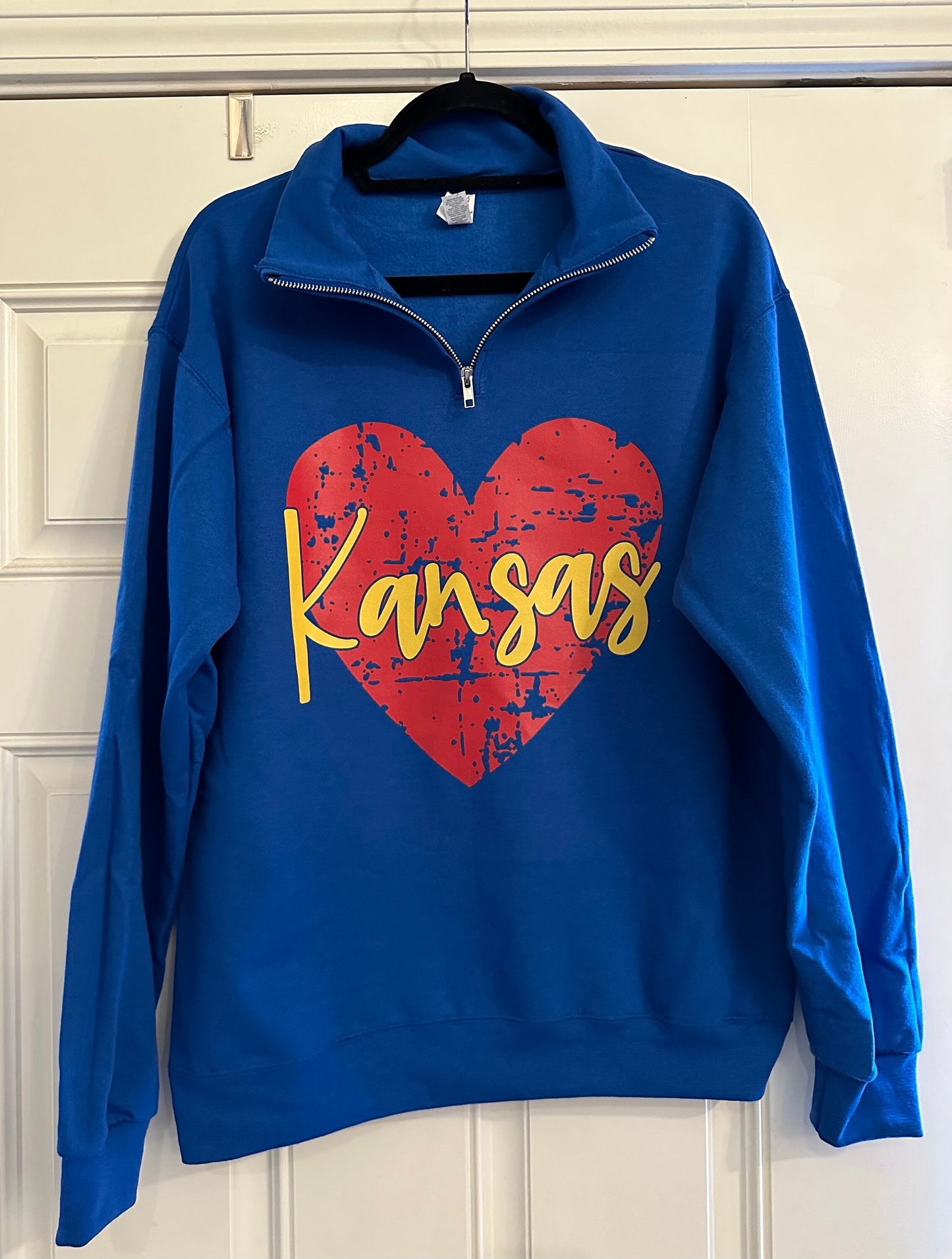 KU Heart Quarter Zip Sweatshirt