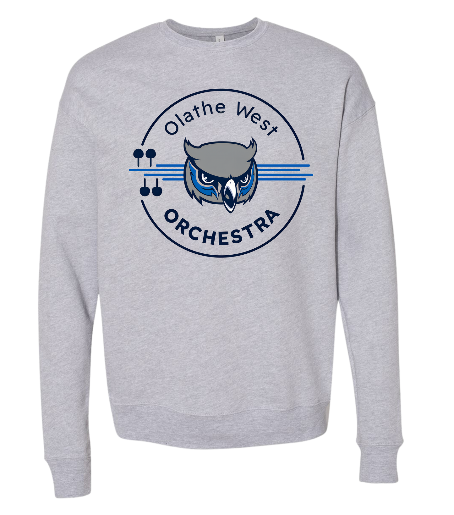 Olathe West Orchestra Crewneck Circle Logo