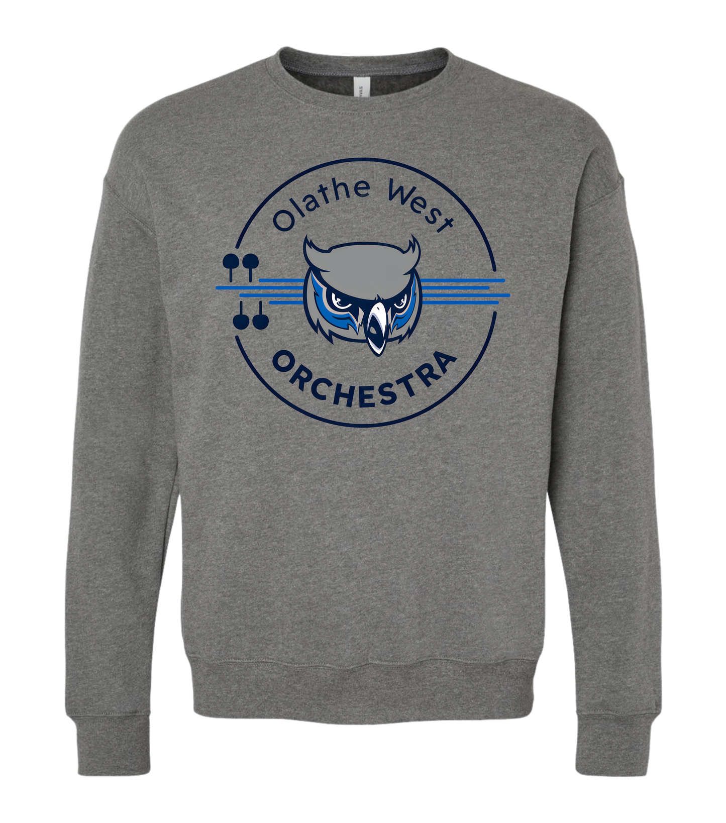 Olathe West Orchestra Crewneck Circle Logo