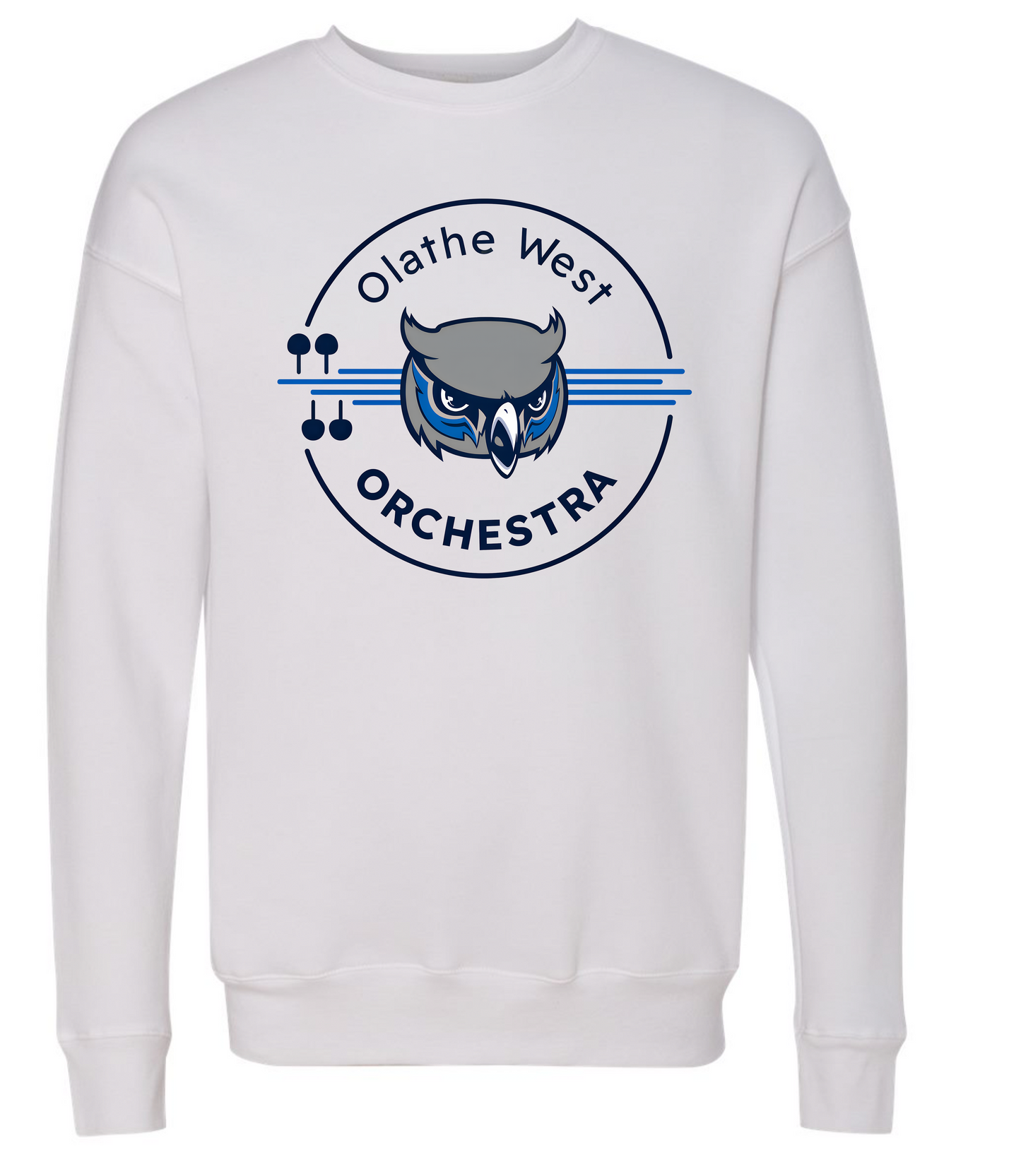 Olathe West Orchestra Crewneck Circle Logo