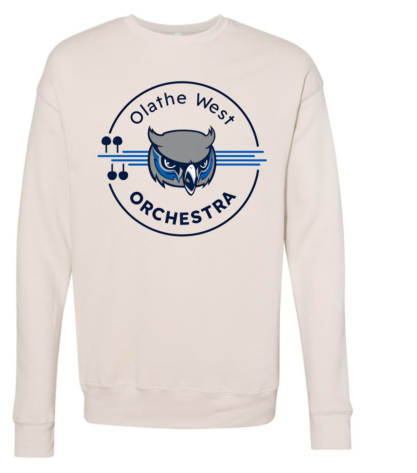Olathe West Orchestra Crewneck Circle Logo