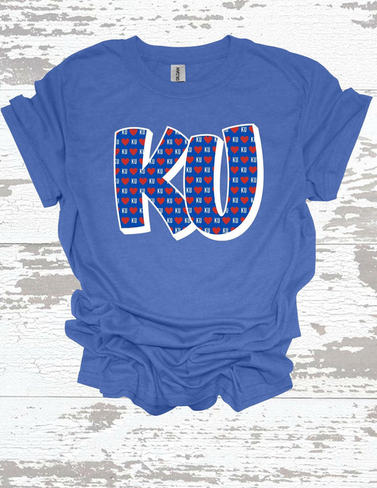 KU Hearts, University of Kansas, T-shirt