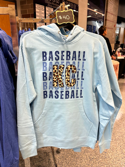 Kansas City Baseball Leopard Repeat Sweatshirt
