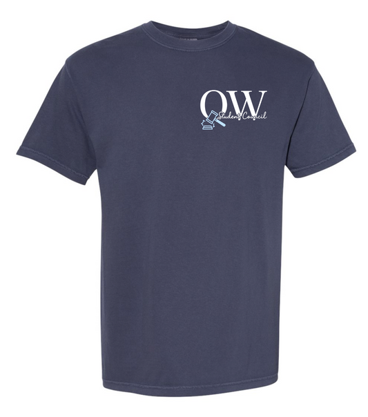Olathe West Navy Stucco T-shirt