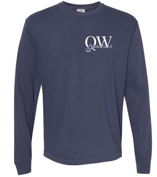 OW Stucco Navy Long Sleeve T-shirt