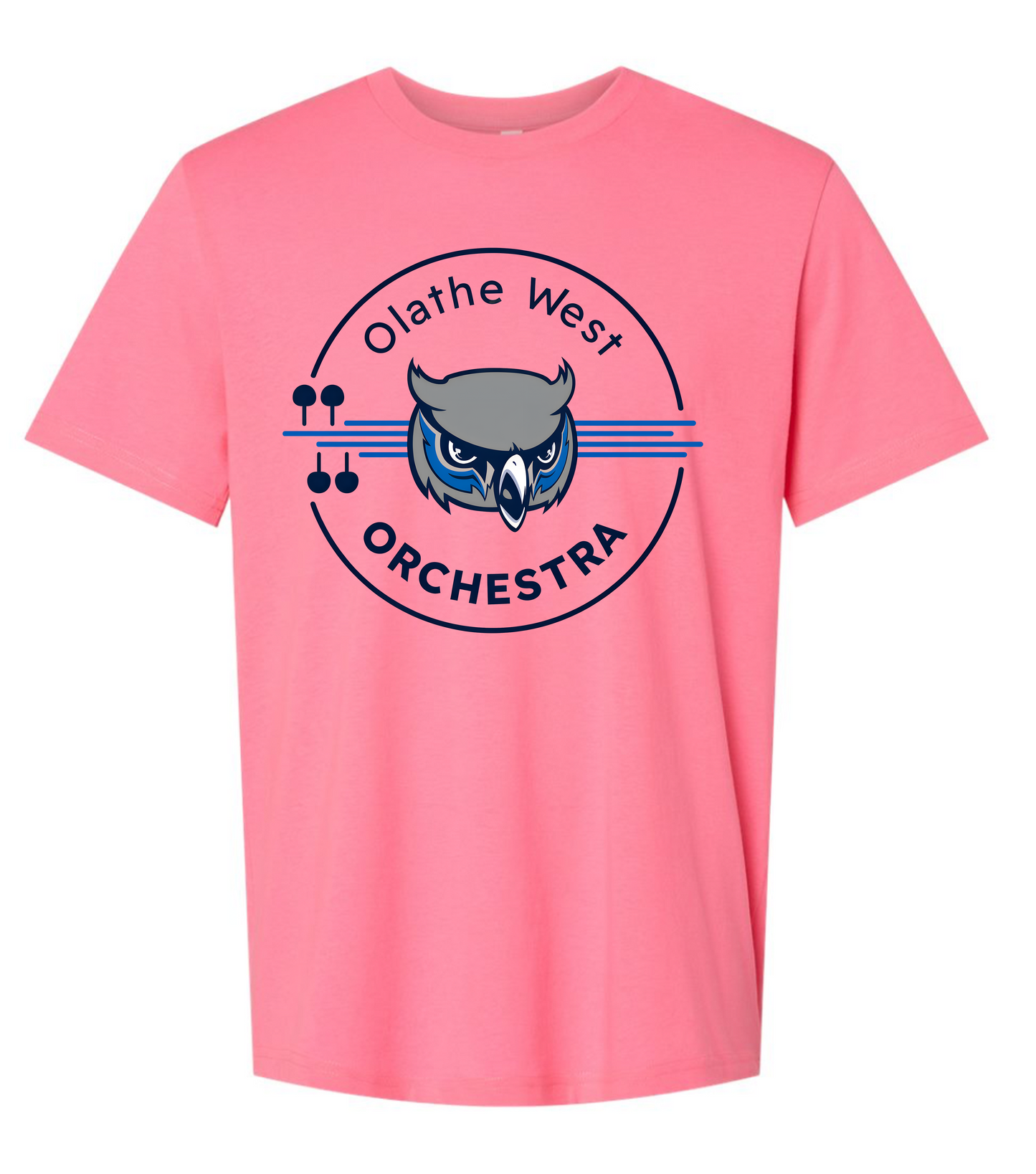 Olathe West Orchestra T-shirt with Circle Logo