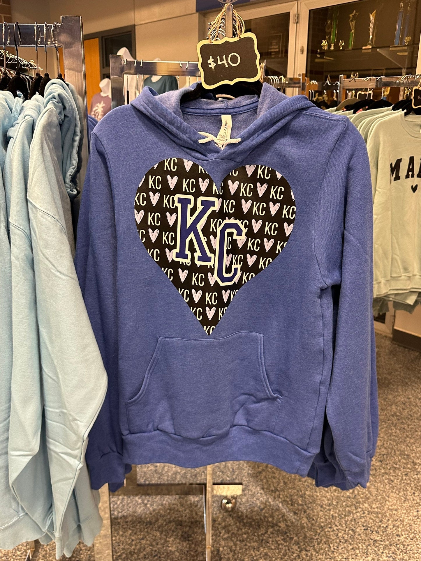 Kansas City Baseball Heart Sweatshirt